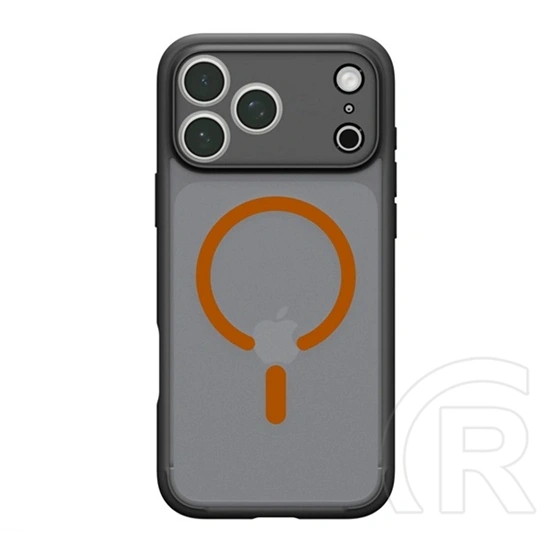 Spigen iPhone 18 Pro  ultra hybrid mag műanyag telefonvédő (ütésállóság, légpárnás keret, magsafe) fekete/narancssárga