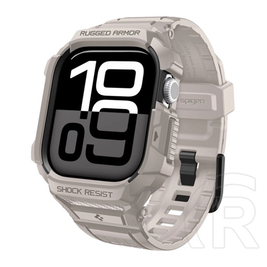 Spigen rugged armor pro 2 pótszíj (egyedi méret, kicsi, szilikon, ütésállóság + szilikon keret) bézs