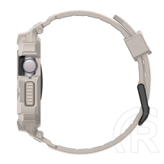 Spigen rugged armor pro 2 pótszíj (egyedi méret, kicsi, szilikon, ütésállóság + szilikon keret) bézs