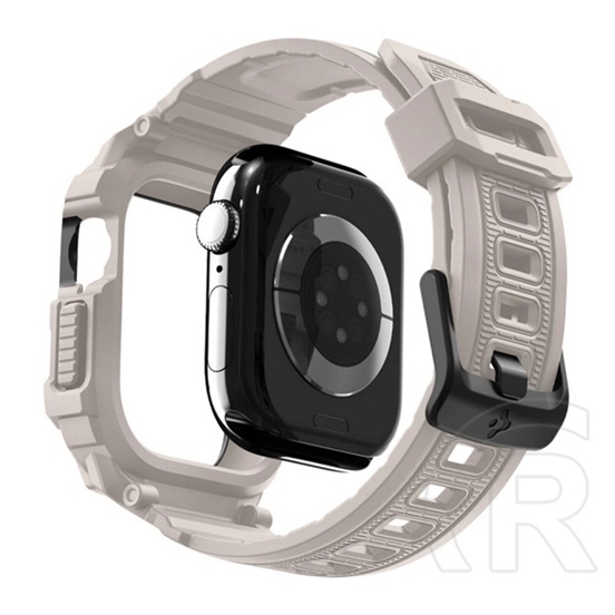 Spigen rugged armor pro 2 pótszíj (egyedi méret, kicsi, szilikon, ütésállóság + szilikon keret) bézs