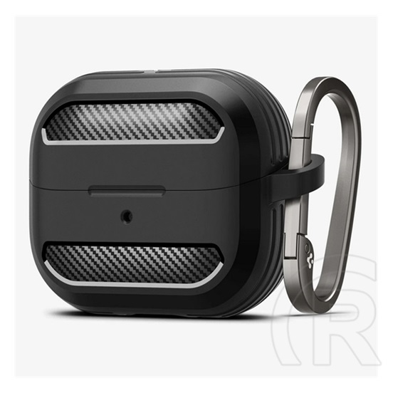 Spigen rugged armor szilikon tok (ütésállóság, légpárnás sarok, karbon minta) fekete galaxy buds 3/buds 3 pro