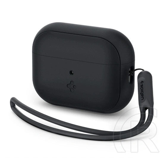 Spigen silicone fit szilikon tok (kézpánt, fekete) Apple airpods pro 2