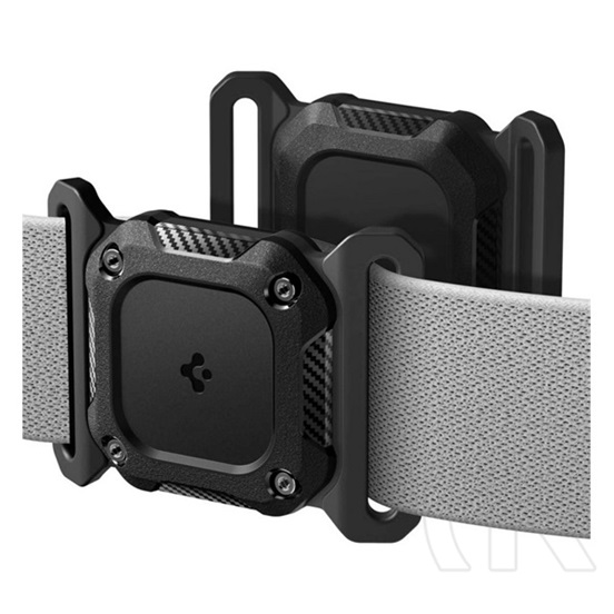 Spigen tough armor műanyag tok (extra ütésálló, nyakörvre) fekete Apple airtag