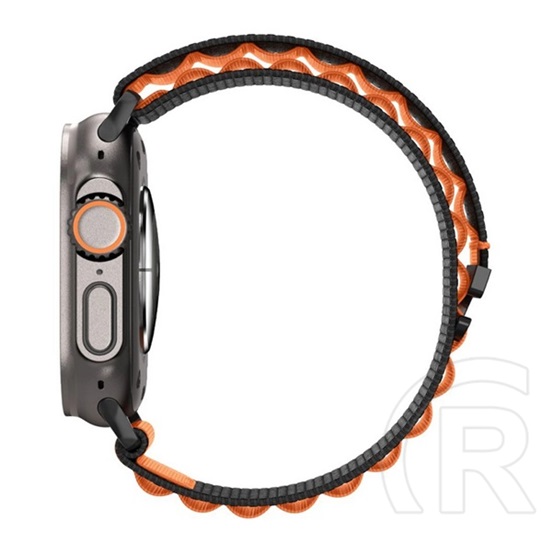 Spigen wbf1 pótszíj (egyedi méret, nagy, textil, állítható) fekete/narancssárga