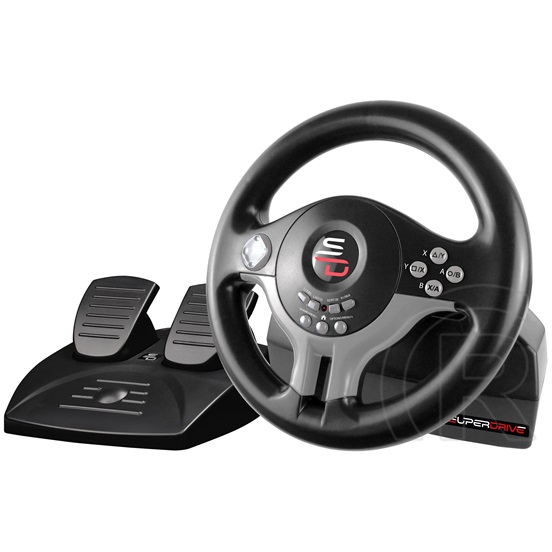 Subsonic Superdrive SV 250 kormány (PC, PS3, PS4, Switch, Xbox One/Series X/S, 180° elfordulás, 22 cm átmérő, 2 pedál, g
