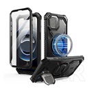 Supcase Apple iPhone 16e iblsn armorbox defender műanyag védő (ütésálló, légpárnás sarok, kitámasztó, magsafe) fekete