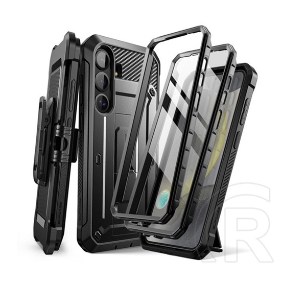 Supcase Samsung Galaxy S25 (SM-S931) unicorn beetle pro védő (360°-os védelem, erős ütésálló, előlap) fekete