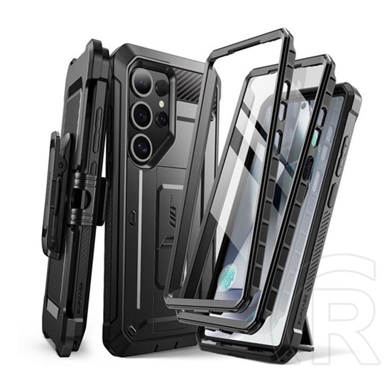 Supcase Samsung Galaxy S25 Ultra (SM-S938) unicorn beetle pro védő (360°-os védelem, erős ütésálló, előlap) fekete