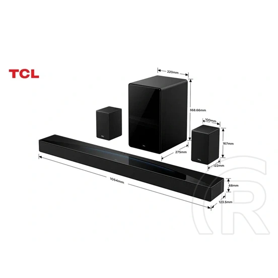 TCL Q85HE Hangprojektor (7.1.4 Dolby Atmos, DTS-X, mélynyomó)