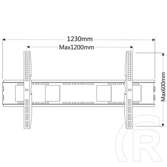 TECHLY ICA-PLB 2230 fix fali konzol (55-100", VESA 1200x600, 150 kg, fekete)