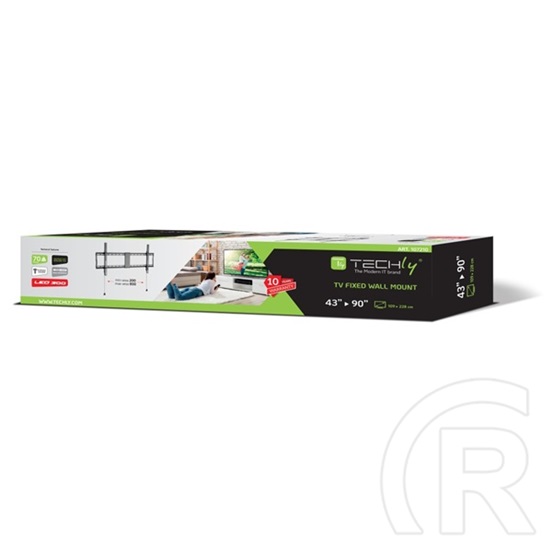 TECHLY ICA-PLB 948F fix fali konzol (43"-90", VESA 800x400, 70 kg, fekete)