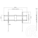 TECHLY ICA-PLB 948F fix fali konzol (43"-90", VESA 800x400, 70 kg, fekete)