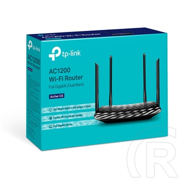 TP-Link Archer C6 wifi router (AC1200, 2,4/5G, 4 x 1000 Mbps LAN)