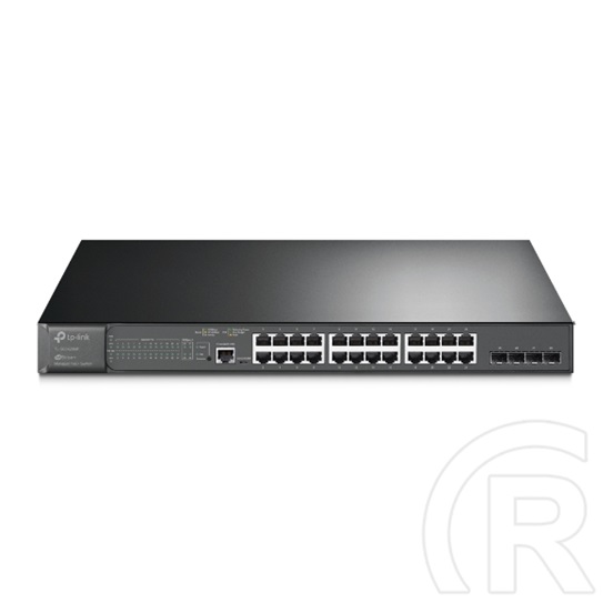 TP-Link TL-SG3428MP JetStream 24xGbE PoE+ LAN 4xGbE SFP+ port L2+ menedzselhető PoE+ switch