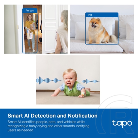 TP-Link Tapo C125 AI Otthoni biztonsági Wi-Fi kamera (3QHD)