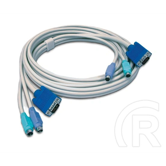TRENDnet TK-C10 PS/2-VGA KVM kábel (3 m, szürke, PS/2 6-tűs, VGA 15-tűs, M/M)