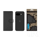 Tactical Google Pixel 9a field notes tok álló, bőr hatású (flip, asztali tartó, bankkártya tartó, prémium) fekete