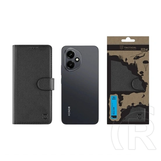 Tactical Honor 400 field notes tok álló, bőr hatású (flip, asztali tartó, bankkártya tartó, prémium) fekete