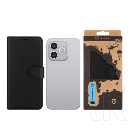 Tactical Honor 600 Lite field notes tok álló, bőr hatású (flip, asztali tartó, bankkártya tartó, prémium) fekete