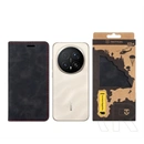 Tactical Honor Magic 8 Pro xproof tok álló, bőr hatású (flip, asztali tartó, koptatott bőr minta, prémium) fekete