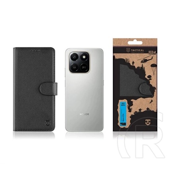 Tactical Honor X7d 4G field notes tok álló, bőr hatású (flip, asztali tartó, bankkártya tartó, prémium) fekete