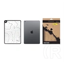 Tactical IPAD 10.2 (2021)  warthog szilikon telefonvédő (ütésállóság, átlátszó hátlap, topográfiai minta) fekete
