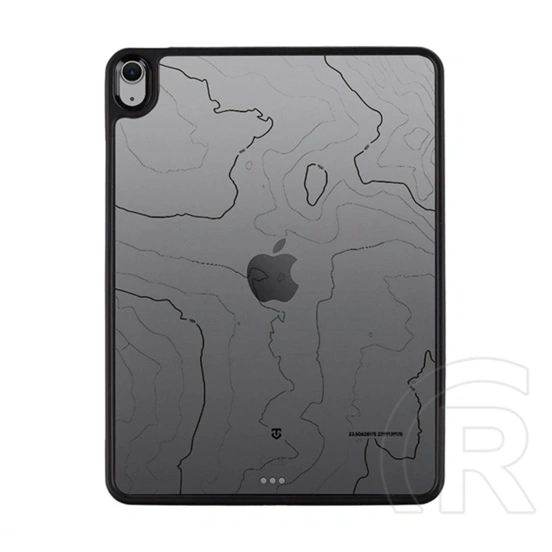 Tactical IPAD Air 11 (2025)  warthog szilikon telefonvédő (ütésállóság, átlátszó hátlap, topográfiai minta) fekete