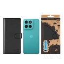 Tactical Motorola Moto G57 Power 5G field notes tok álló, bőr hatású (flip, asztali + bankkártya tartó) fekete