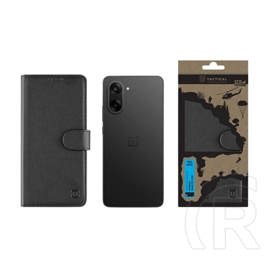 Tactical OnePlus Nord CE5 field notes tok álló, bőr hatású (flip, asztali tartó, bankkártya tartó, prémium) fekete