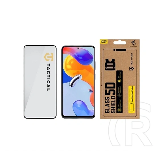 Tactical Poco M4 Pro 4G  glass shield 5d képernyővédő üveg (5d, 0.33mm, 9h) fekete