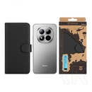 Tactical Poco M8 Pro  field notes tok álló, bőr hatású (flip, asztali tartó, bankkártya tartó, prémium) fekete
