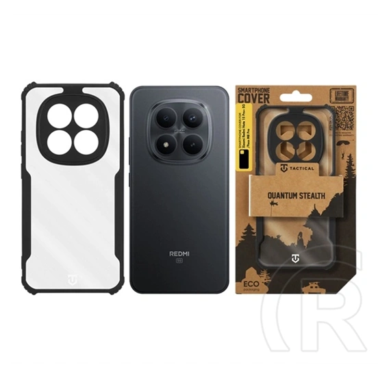 Tactical Poco M8 Pro  quantum stealth szilikon védő (ütésálló, légpárnás sarok, átlátszó hátlap, kameravédő) fekete