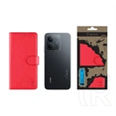 Tactical Redmi 15C 5G  field notes tok álló, bőr hatású (flip, asztali tartó, bankkártya tartó, prémium) piros