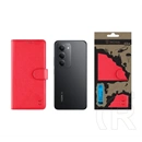 Tactical Redmi 15 4G  field notes tok álló, bőr hatású (flip, asztali tartó, bankkártya tartó, prémium) piros