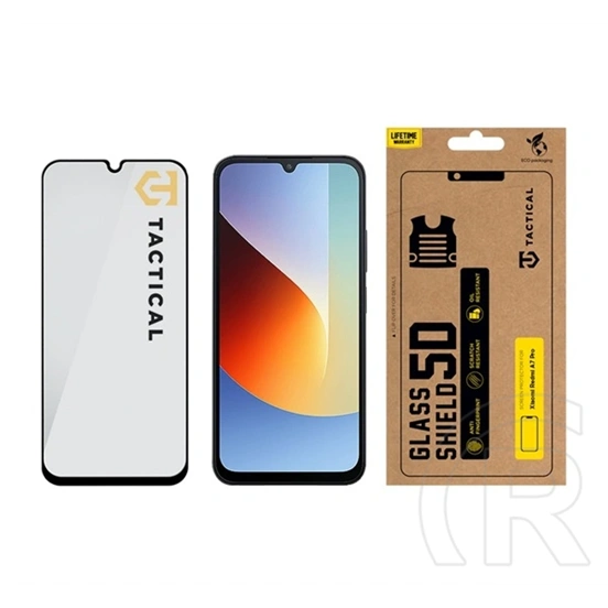 Tactical Redmi A7 Pro 4G glass shield 5d képernyővédő üveg (5d, 0.33mm, 9h) fekete