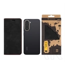 Tactical Redmi A7 Pro 4G xproof tok álló, bőr hatású (flip, asztali tartó, koptatott bőr minta, prémium) fekete
