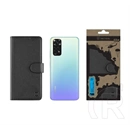 Tactical Redmi Note 11 4G field notes tok álló, bőr hatású (flip, asztali tartó, bankkártya tartó, prémium) fekete
