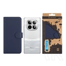 Tactical Redmi Note 15 5G field notes tok álló, bőr hatású (flip, asztali tartó, bankkártya tartó, prémium) sötétkék
