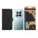 Tactical Redmi Note 15 Pro 4G field notes tok álló, bőr hatású (flip, asztali tartó, bankkártya tartó, prémium) fekete