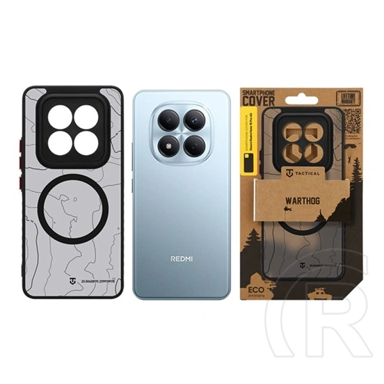 Tactical Redmi Note 15 Pro 4G magforce warthog szilikon védő (erős ütésálló, topográfiai minta, magsafe) fekete