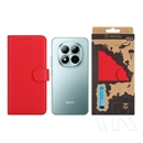 Tactical Redmi Note 15 Pro 5G field notes tok álló, bőr hatású (flip, asztali tartó, bankkártya tartó, prémium) piros