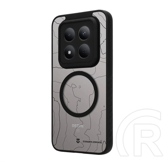 Tactical Redmi Note 15 Pro 5G magforce warthog szilikon védő (erős ütésálló, topográfiai minta, magsafe) fekete
