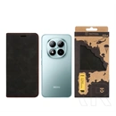 Tactical Redmi Note 15 Pro 5G xproof tok álló, bőr hatású (flip, asztali tartó, koptatott bőr minta, prémium) fekete