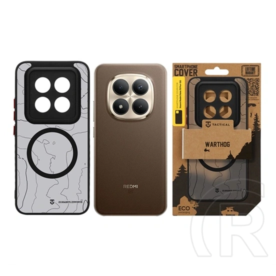 Tactical Redmi Note 15 Pro Plus 5G magforce warthog szilikon védő (erős ütésálló, topográfiai minta, magsafe) fekete