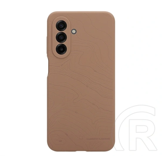 Tactical Samsung A18 5G  beaver szilikon telefonvédő (mikrofiber plüss belső, matt, topográfiai minta) sötétbarna
