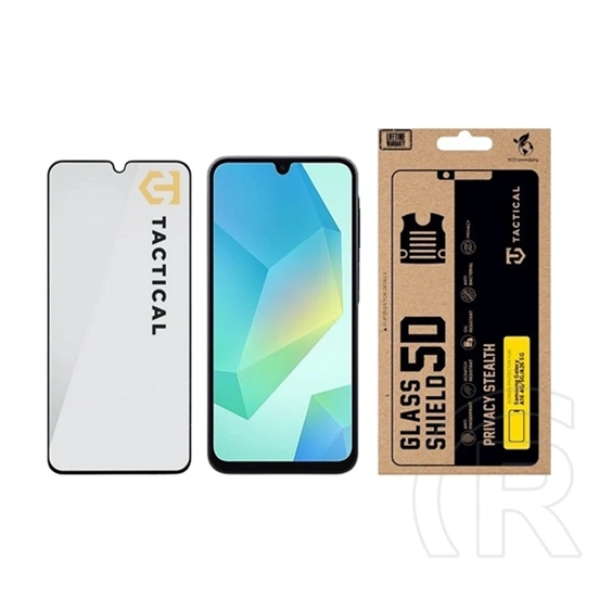 Tactical Samsung A26 5G  glass shield privacy stealth 5d képernyővédő üveg (5d, 0.33mm, 9h, betekintés védelem) fekete