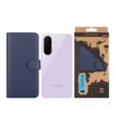 Tactical Samsung A27 5G field notes tok álló, bőr hatású (flip, asztali tartó, bankkártya tartó, prémium) sötétkék
