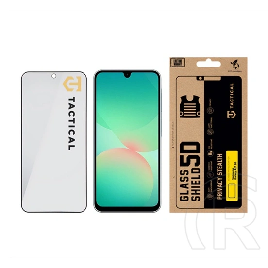 Tactical Samsung A27 5G glass shield privacy stealth 5d képernyővédő üveg (5d, 0.33mm, 9h, betekintés védelem) fekete