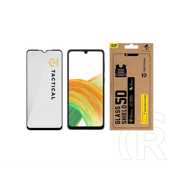 Tactical Samsung A33 5G glass shield 5d képernyővédő üveg (5d, 0.33mm, 9h) fekete