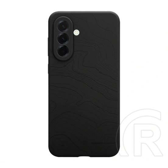 Tactical Samsung A37 5G beaver szilikon telefonvédő (mikrofiber plüss belső, matt, topográfiai minta) fekete